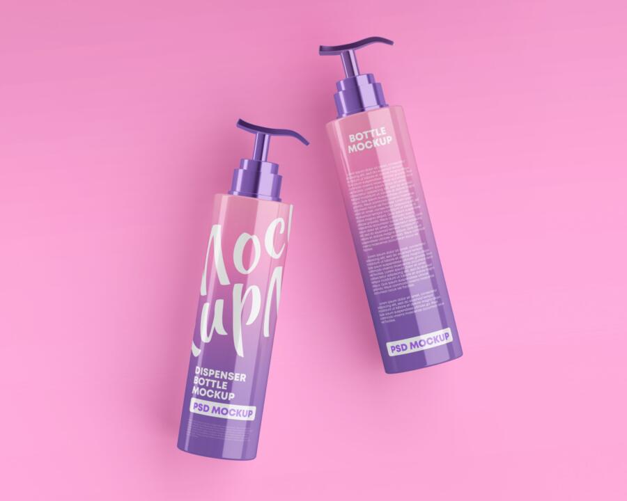 Shampoo Pump Bottle Free Mockup