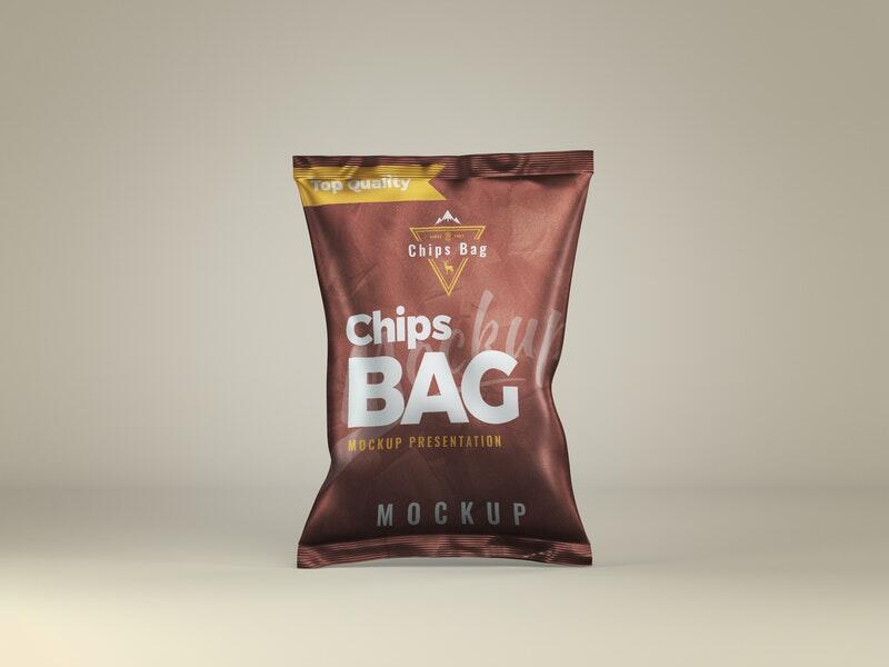 Chips Bag Front View Free Mockup