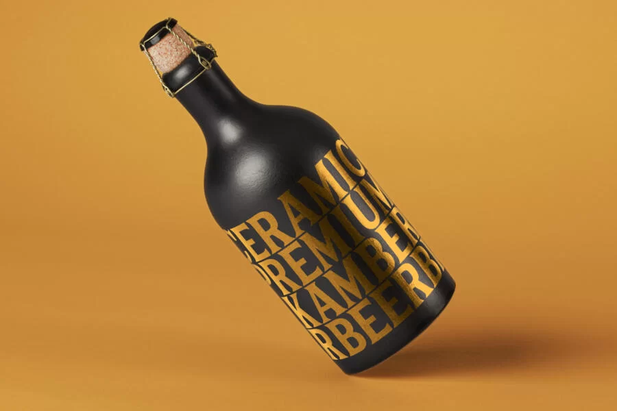 Dark Bottle Free Mockup (PSD)