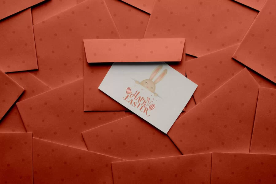 Easter 2021 Greeting Card Free Mockup