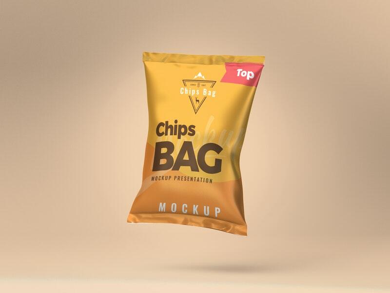 Free Chips Bag Mockup (PSD)