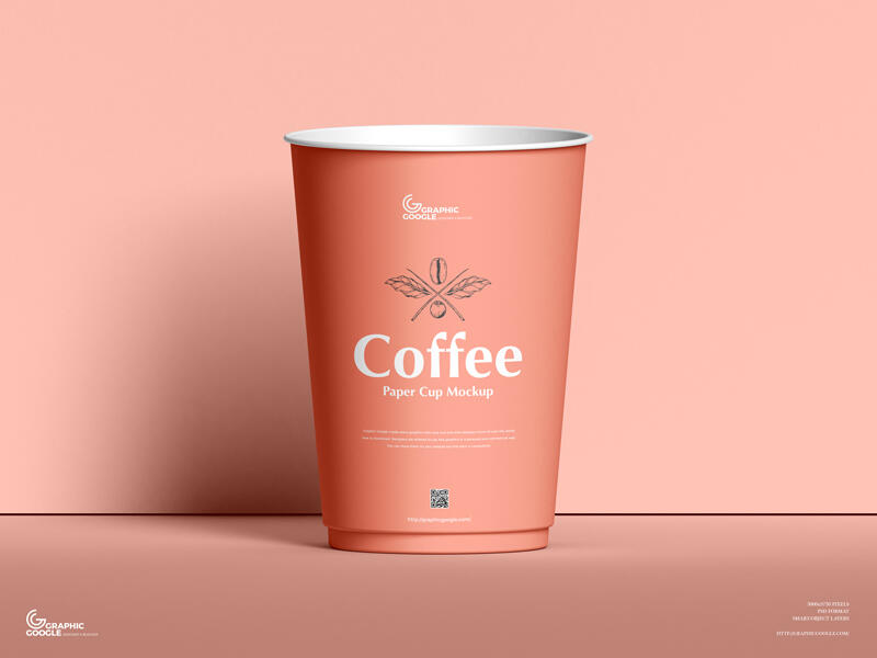Free Coffee Paper Cup Mockup (PSD)