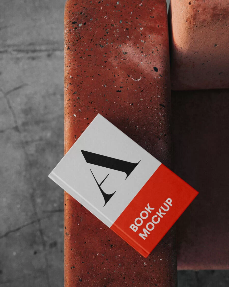 Free Front View Cover Book Mockup