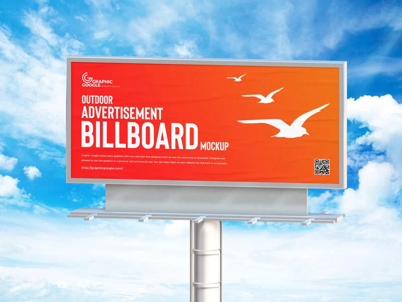 Free Outdoor Advertisement Billboard Mockup