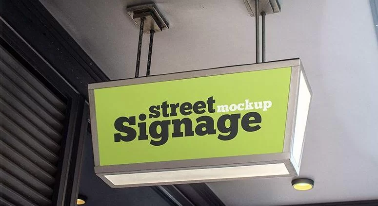 Free Street Signage Mockup (PSD)