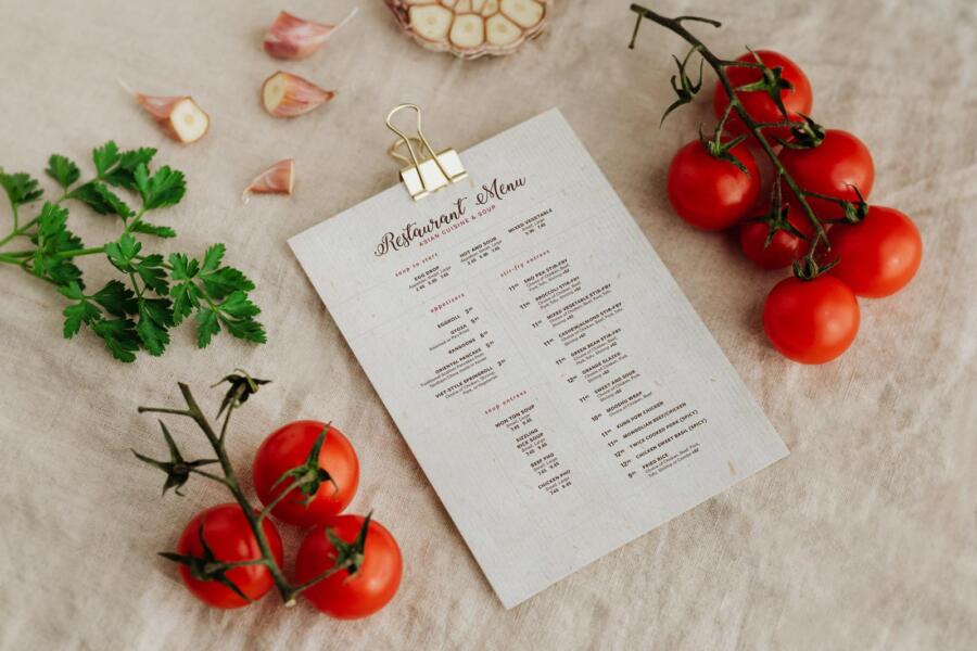 Free Textured A4 Menu Mockup (PSD)