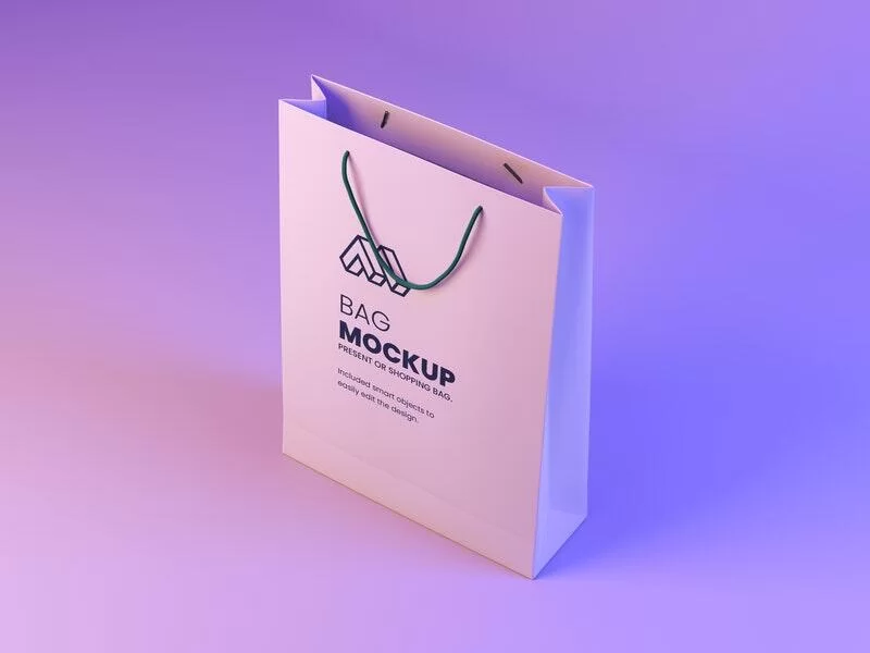 Modern Paper Bag Free Mockup