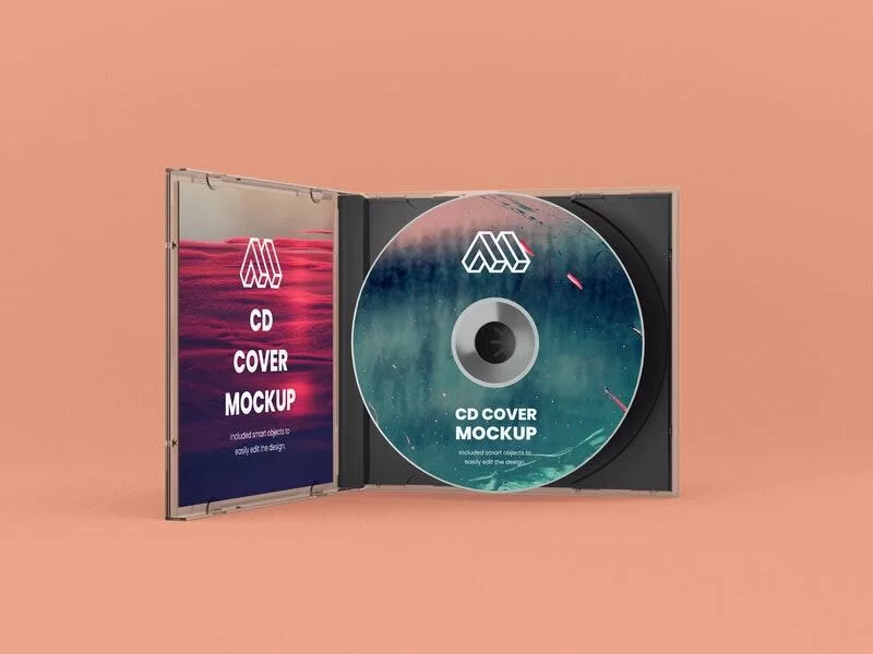 Opened CD Case Free Mockup