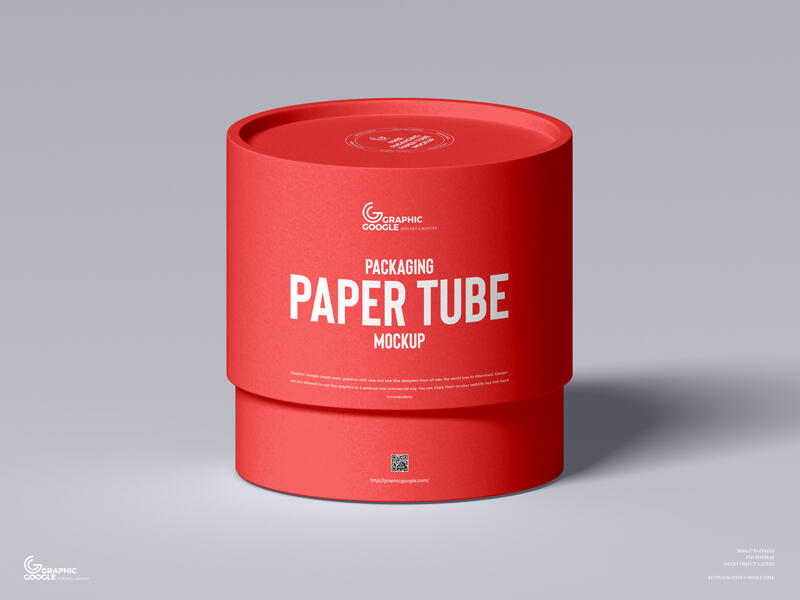 Packaging Paper Tube Free Mockup (PSD)