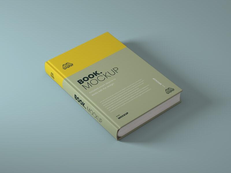 Side View Book Free Mockup (PSD)