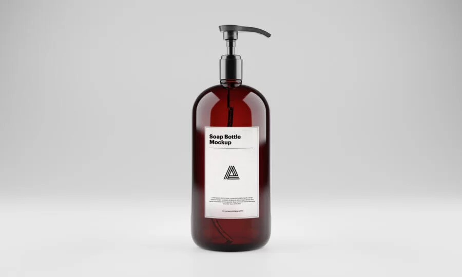 Soap Bottle Free Mockup (PSD)