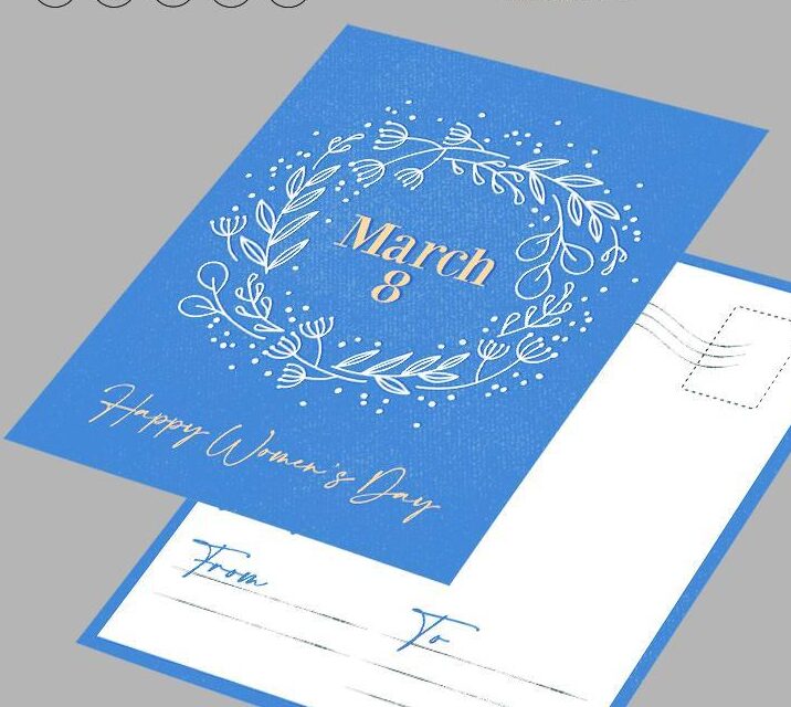 Women’s Day Postcard Free Mockup (PSD)