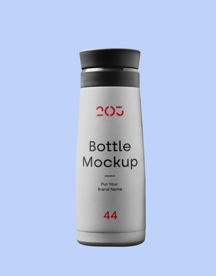 Bottle of Plastic Free Mockup (PSD)