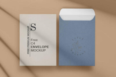 C4 Envelope Free Mockup (PSD) - FreeMockup