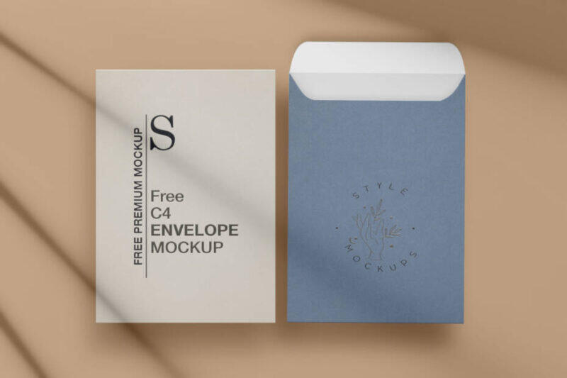 C4 Envelope Free Mockup (PSD)