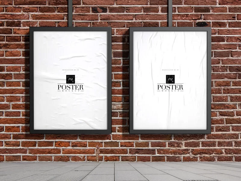 Commercial Street Advertising Billboard Poster Free Mockup