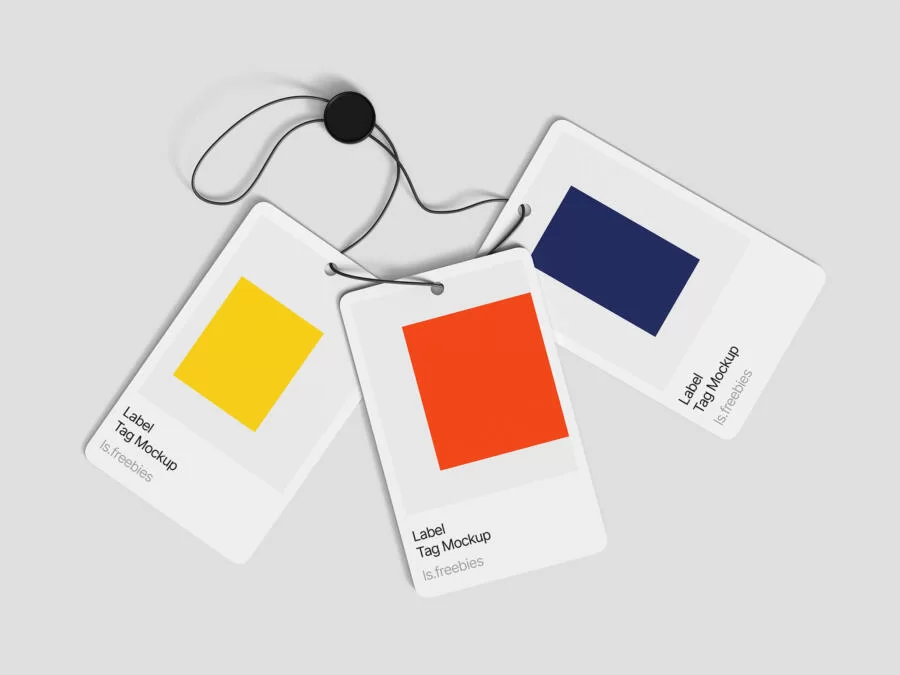 Free 3 Label Tag Mockups (PSD)