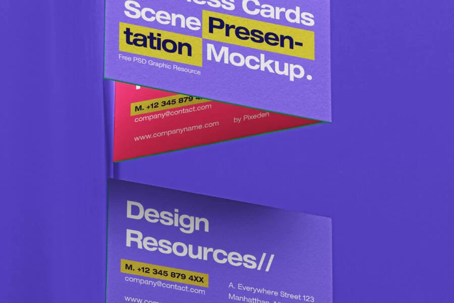 Free Business Card Mockup Set