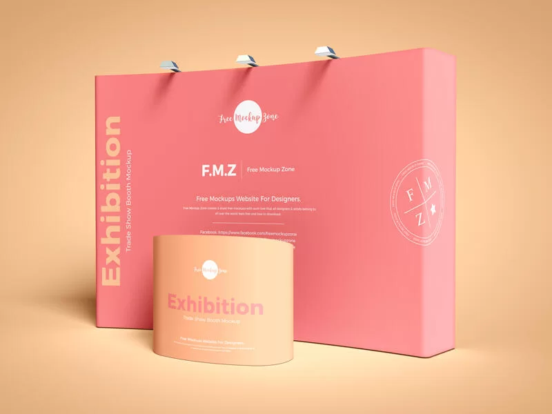 Free Exhibition Trade Show Booth Mockup
