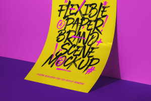 Free Paper Brand Scene Mockup