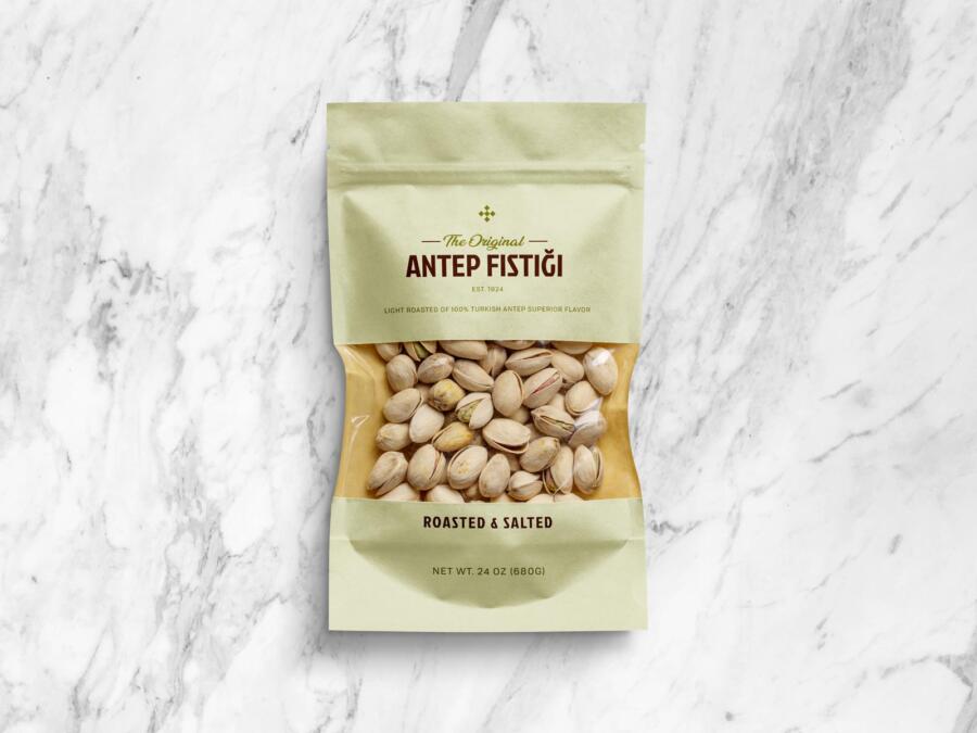 Free Pistachio Window Pouch Packaging Mockup