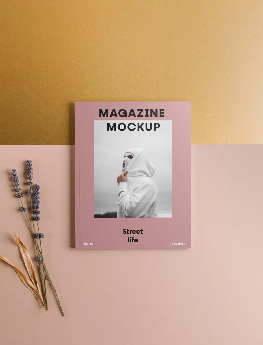 Magazine Front Cover Free Mockup