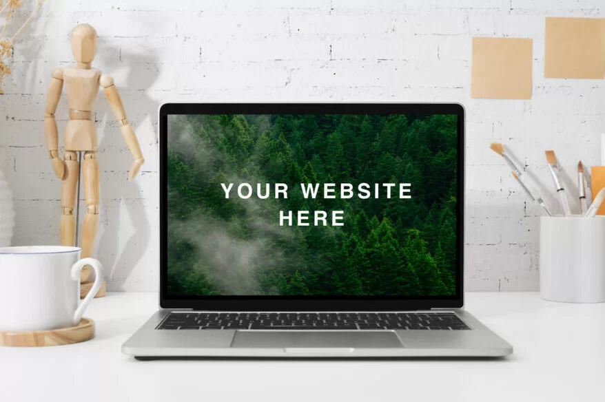 Retina MacBook Workspace Free Mockup