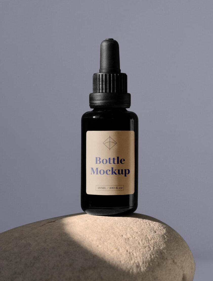 Skin Care Dropper Bottle Free Mockup