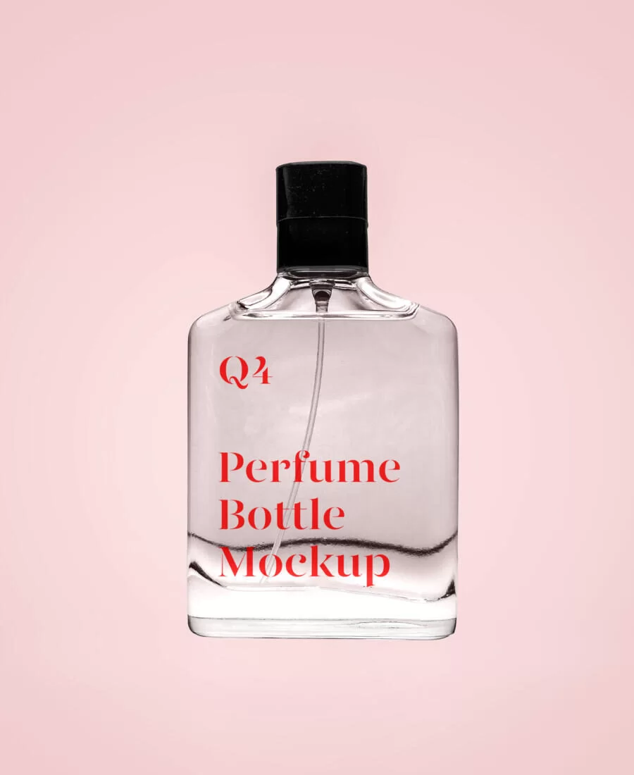 Transparent Perfume Free Mockup (PSD)