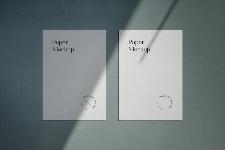 A4 Paper With Shadow Overlay Free Mockup