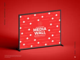 Advertising Media Wall Banner Free Mockup