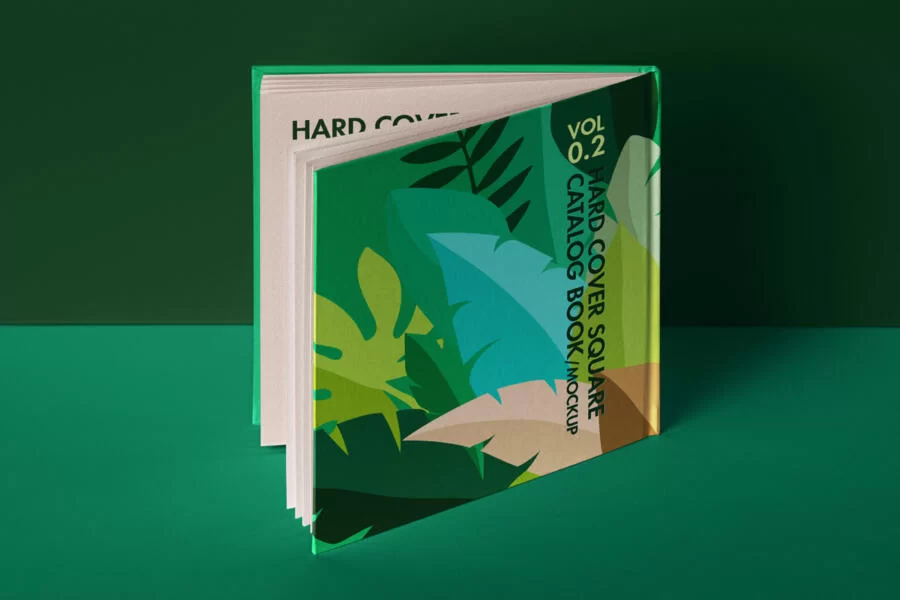 Back Side Square Catalog Free Mockup
