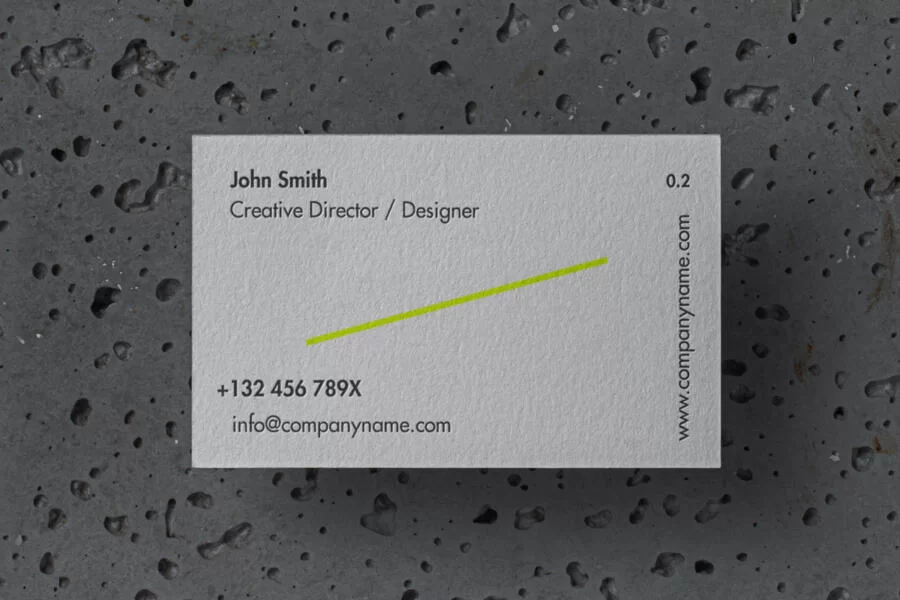 Business Card with stone decoration Mockup