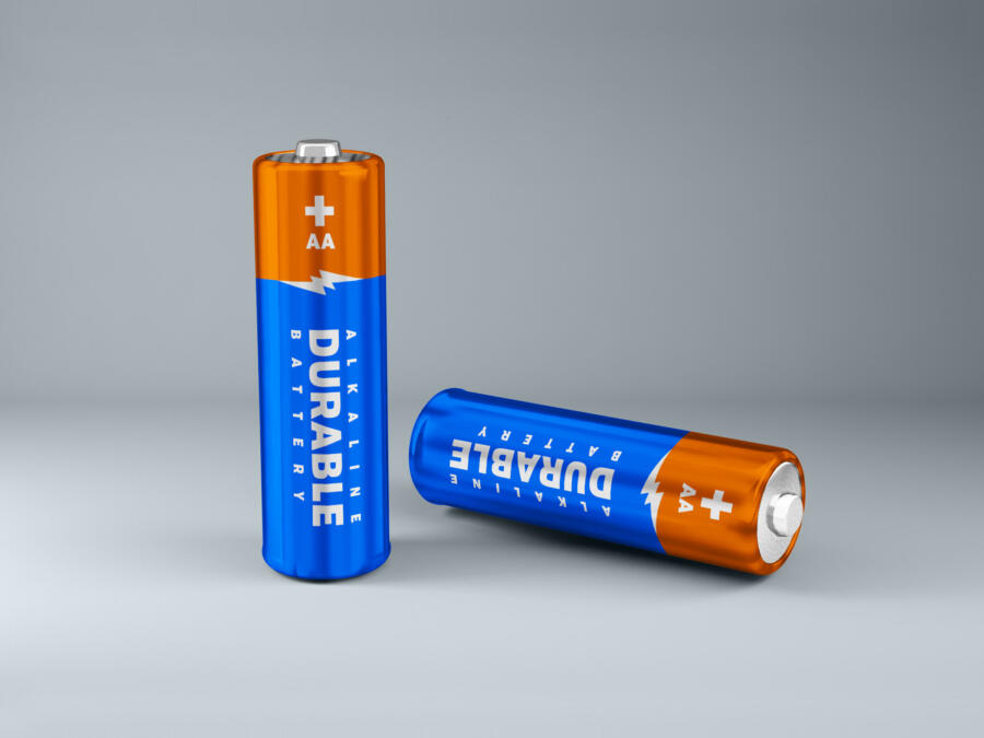 Free AA Battery Mockup (PSD)