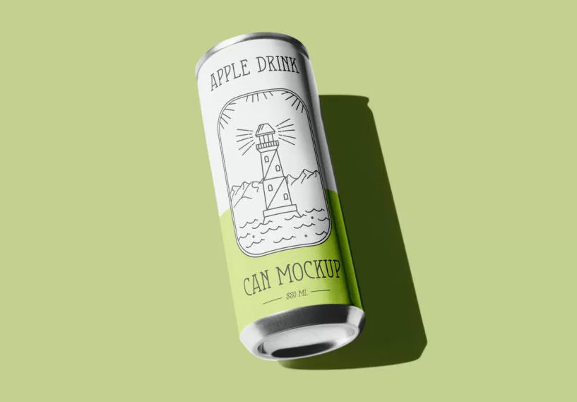 Free Aluminium Can Mockup