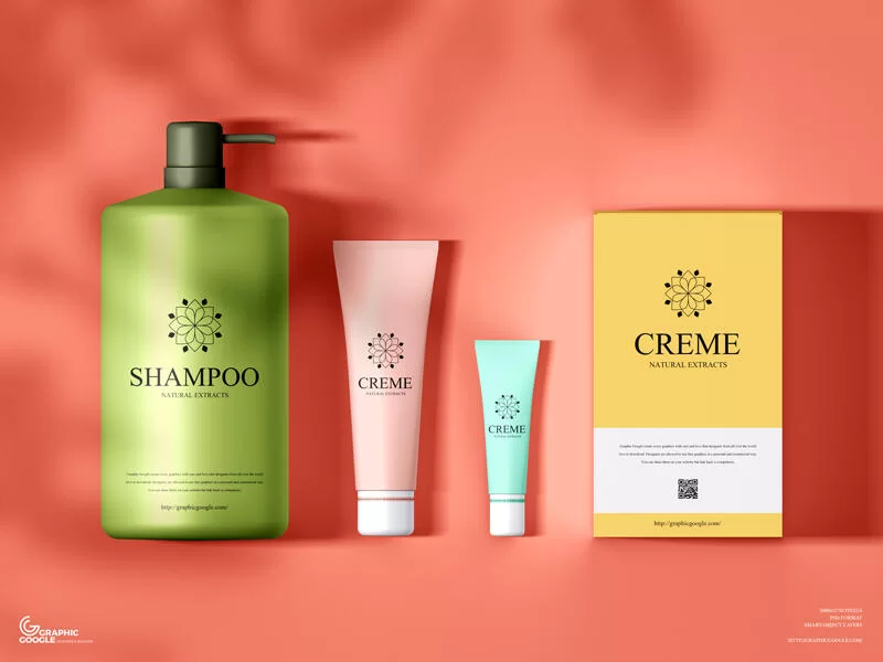 Free Branding Cosmetics Mockup (PSD)