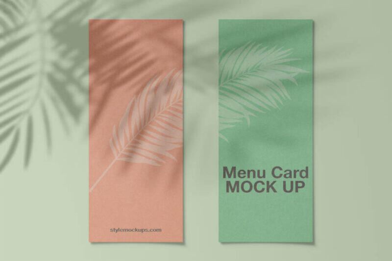 Free Menu Card Mockup (PSD)