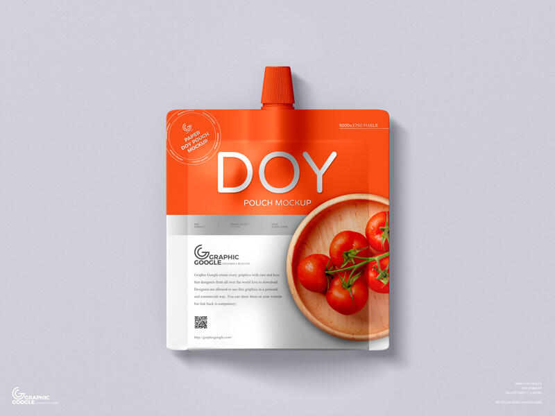 Free Paper Doy Pouch Mockup