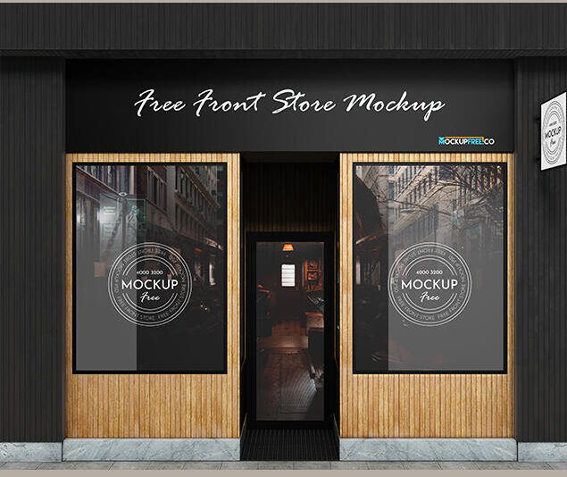 Free Storefront Logo Mockup (PSD)