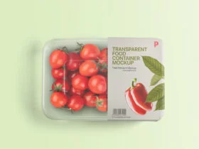 Free Transparent Food Container Mockup