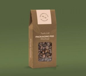Free Window Pouch Almond Packaging Mockup