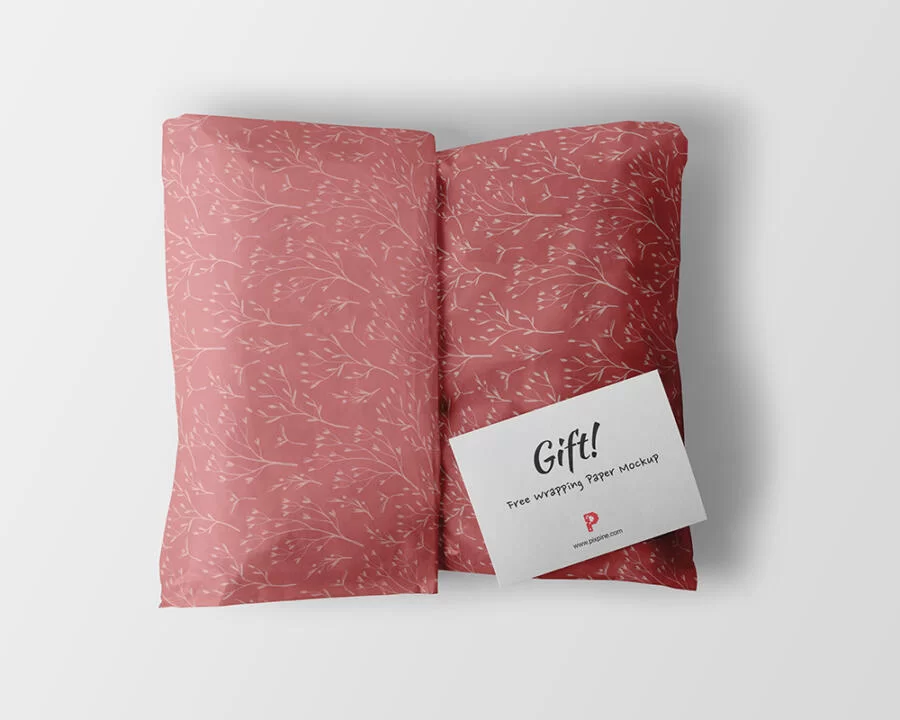 Free Wrapping Paper Mockup (PSD)