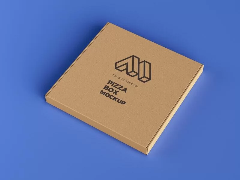 Pizza Box Packaging Free Mockup
