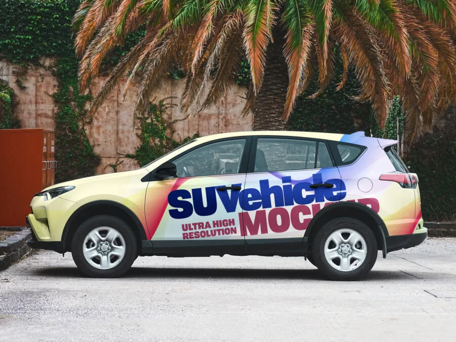 SUV Car Vehicle Branding Free Mockup
