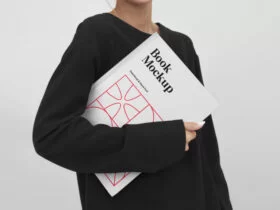 Women Holding Book Free Mockup
