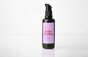 Cosmetic Black Bottle Free Mockup