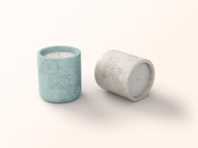 Free Ceramic Candle Jar Mockup