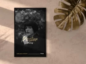 Free Decorative Frame with Shadows Mockup