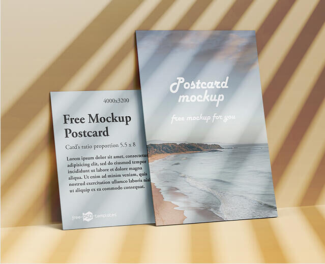 Download Free Flat Postcard Mockup Free Psd Mockup Templates Best Freebie Mockups