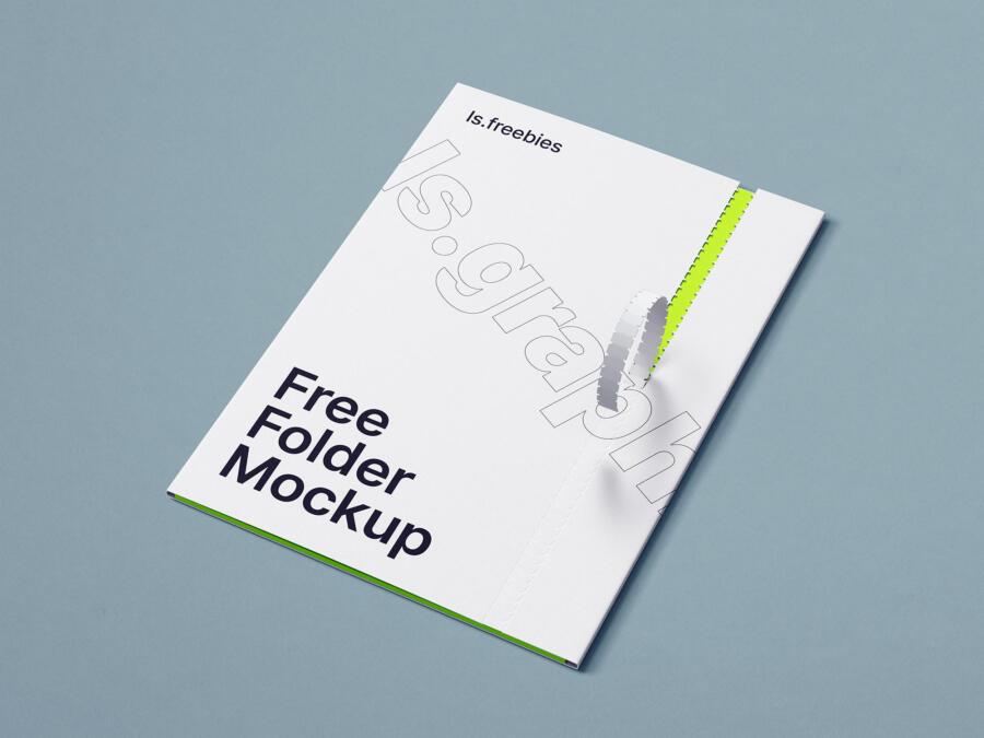 Free Folder Mockup with the Perforation